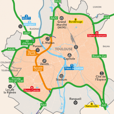 Carte indiquant le périmètre de la zone à faible émission