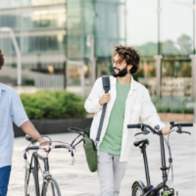 Vélotafeurs se rendant au travail