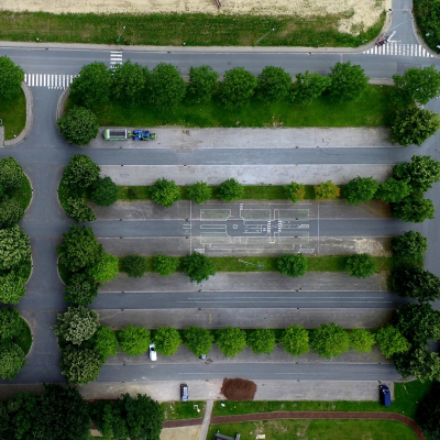 parking vue aérienne