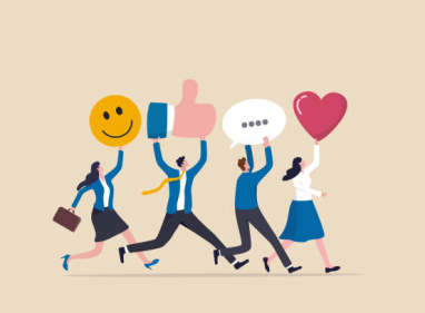 Groupe de personnes exprimant des avis