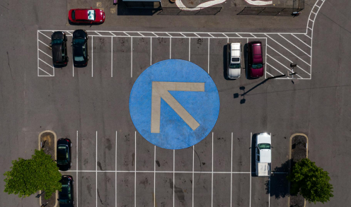 parking entreprise avec des voitures