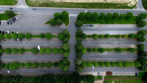 parking vue aérienne